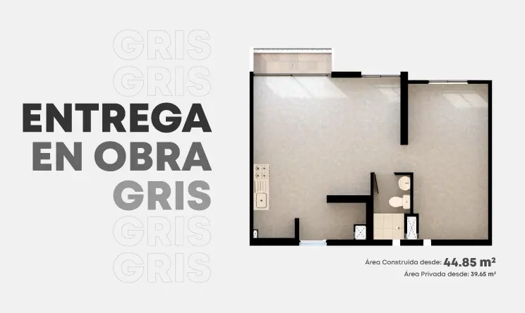 NOTA LEGAL MATERIAL PUBLICITARIO Las imágenes son una representación arquitectónica del proyecto, pueden estar sujetas a modificaciones. Ninguna descripción oral puede ser tomada como representación del proyecto propuesto por los promotores. Las áreas mencionadas pueden sufrir cambios, ajustes y/o modificaciones como consecuencia directa de las modificaciones ordenadas por la curaduría o por la alcaldía competente en la expedición de la licencia urbanística o por la autoridad competente. Las imágenes publicadas son representaciones digitales del diseño y junto con los muebles exhibidos, pueden variar su percepción y construcción final. Los muebles son ilustrativos y no se entregan con el inmueble ni con las áreas comunes, para mayor detalle revisar las especificaciones de construcción. Los datos aquí publicados pueden variar sin previo aviso. Antes de tomar su decisión, infórmese en la sala de ventas y con su asesor comercial acerca de las condiciones y características del proyecto. Los apartamentos se entregarán en obra gris · Las imágenes son una representación gráfica e ilustrativa del proyecto, por lo tanto pueden presentarse variaciones en el diseño y acabados · La vegetación, mobiliario interior, personas y los vehículos son ayudas gráficas de lo que puede ser el proyecto en su funcionamiento, por lo que ésta representación no constituye una oferta u obligación de entregar en dicha forma. Algunas de las zonas verdes colindantes con el conjunto constituyen parques que serán cedidos y entregados al municipio, de acuerdo a la ley.