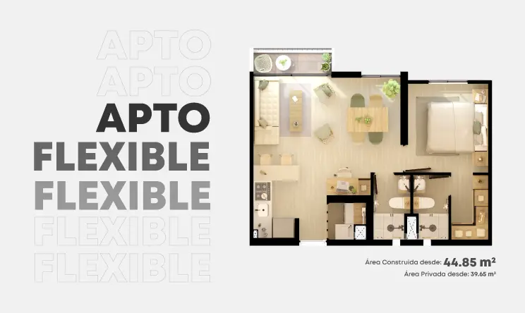 NOTA LEGAL MATERIAL PUBLICITARIO Las imágenes son una representación arquitectónica del proyecto, pueden estar sujetas a modificaciones. Ninguna descripción oral puede ser tomada como representación del proyecto propuesto por los promotores. Las áreas mencionadas pueden sufrir cambios, ajustes y/o modificaciones como consecuencia directa de las modificaciones ordenadas por la curaduría o por la alcaldía competente en la expedición de la licencia urbanística o por la autoridad competente. Las imágenes publicadas son representaciones digitales del diseño y junto con los muebles exhibidos, pueden variar su percepción y construcción final. Los muebles son ilustrativos y no se entregan con el inmueble ni con las áreas comunes, para mayor detalle revisar las especificaciones de construcción. Los datos aquí publicados pueden variar sin previo aviso. Antes de tomar su decisión, infórmese en la sala de ventas y con su asesor comercial acerca de las condiciones y características del proyecto. Los apartamentos se entregarán en obra gris · Las imágenes son una representación gráfica e ilustrativa del proyecto, por lo tanto pueden presentarse variaciones en el diseño y acabados · La vegetación, mobiliario interior, personas y los vehículos son ayudas gráficas de lo que puede ser el proyecto en su funcionamiento, por lo que ésta representación no constituye una oferta u obligación de entregar en dicha forma. Algunas de las zonas verdes colindantes con el conjunto constituyen parques que serán cedidos y entregados al municipio, de acuerdo a la ley.